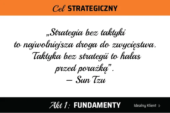 Rewers karty z cytatem Sun Tzu